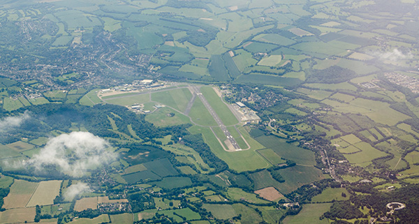 an aerial view of Biggin Hill Aerodrome