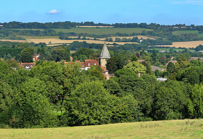 A view of westerham, kent